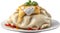 an image of Delicious-looking Pierogi food. Ai-generated.