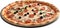 an image of Delicious-looking Pizza. Ai-generated.