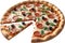 an image of Delicious-looking Pizza. Ai-generated.