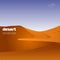 Image of the desert. Bright picture, vector image