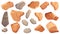 Image of different stones. Set of isolated stones for your design