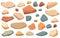 Image of different stones. Set of isolated stones for your design