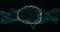 Image of digital model of human brain on black background