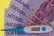 Image of digital thermometer and euro banknotes that shows us the uncertainty