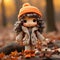 an image of a doll wearing an orange coat and boots