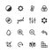Image editing vector icons. Contrast, brightness, hue, color, filter, curve, levels symbols