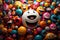 an image of an egg surrounded by many colorful characters