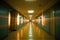 image of an empty hospital corridor with motion blur.health and self care