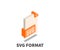 Image file format SVG icon, vector symbol.