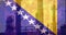 Image of flag of bosnia and herzegovina over factory
