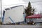 Image of a gas station destroyed by Hurricane Irma