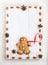 Image of Gingerbread man on white vintage cutting board