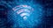 Image of glowing orange wifi icon over blue processor socket