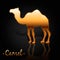 The image of a golden camel