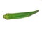 This is the image green lady finger with white background