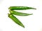 This is the image green lady finger with white background