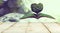 Image of a heart-shaped tree on an open book on an abstract background