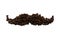 Image of a hipster mustache made from a variety of coffee beans