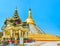 Image house and stupa of Mahazedi Pagoda, Bago, Myanmar