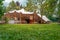 Image of huge tent for a wedding event in the nature