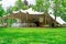 Image of huge tent for a wedding event in the nature