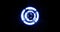 Image of hypnotic motion of glowing white and blue concentric circles