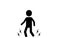 Image icon of a person walking with loud footsteps that causes noise problems