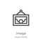 image icon vector from design thinking collection. Thin line image outline icon vector illustration. Outline, thin line image icon