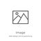 image icon vector from web design and programming collection. Thin line image outline icon vector illustration. Outline, thin line