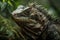 Image of iguana in the forest. Reptile. Illustration. Generative AI