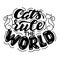 Image with the inscription - cats rule the world
