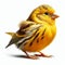 Image of isolated canary against pure white background, ideal for presentations