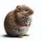 Image of isolated vole against pure white background, ideal for presentations