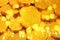 Image of jewish holiday Hanukkah gold chocolate coins