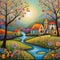 image of the karla gerard beautiful painted the freshness and renewal of spring art style.