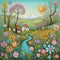 image of the karla gerard beautiful painted the freshness and renewal of spring art style.