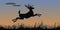 image of a leaping deer, black silhouette