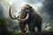 Image of a mammoth in the forest, Wildlife Animals., Generative AI, Illustration