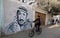 An image a mural depicting Former Palestinian leader Yasser Arafat are seen on his 16th death anniversary in Rafah, in the souther