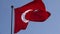 Image of the national flag of Turkey.