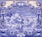 Image on national portuguese blue azulejo tile