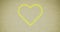 Image of neon heart icon flickering with copy space over beige background
