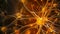 An image of neurons involved in creativity, such as those in the frontal and temporal lobes. Generative AI