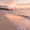 An image of a peaceful, secluded beach at sunrise.