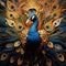 Image of a peacock beautiful. Bird. Wildlife Animals., Generative AI, Illustration