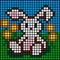 Image of pixel rabbit in garden.