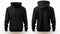 Image of a plain black Pullover hoodie