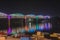 This is the image of Rajghat bridge Varanasi at night