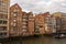 image of red hamburg warehouse district buildings, hamburg, germany