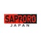 Image relative to Japan travel theme. Sapporo city name in geometry style design. Creative typography poster concept